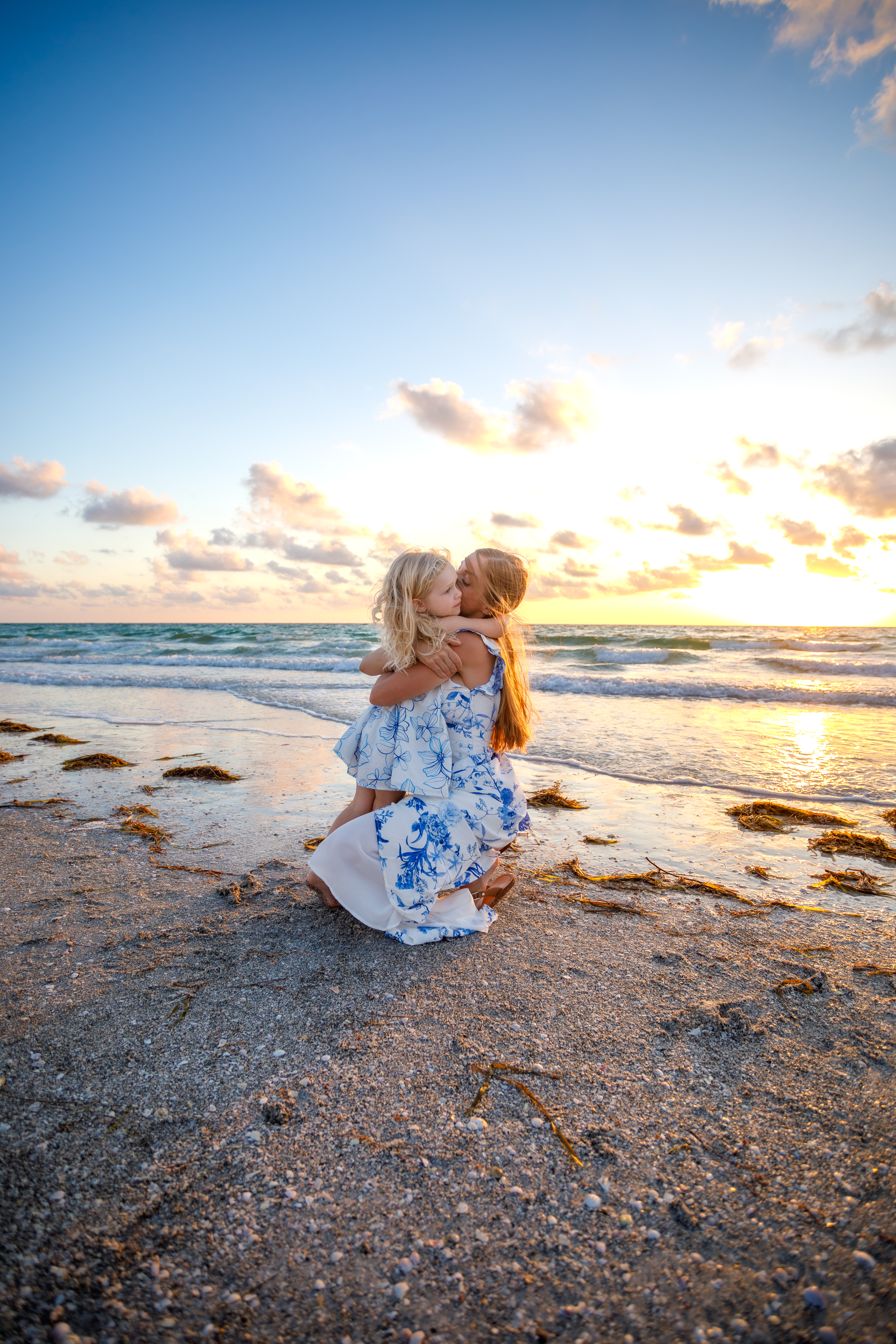Family photography at sunset